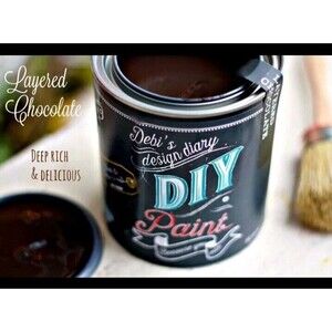 NEW Debi's Design Diary DIY Chalk Paint in Layered Chocolate Brown 32oz  Quart